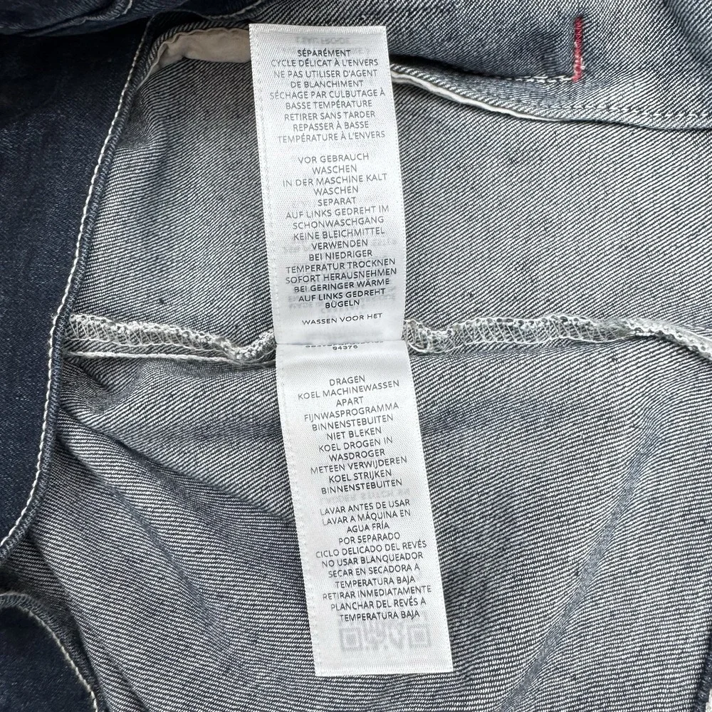 True Religion Ladder Stitch SN Denim Jacket Large, Dark Hawks Eye Wash,MSRP $184